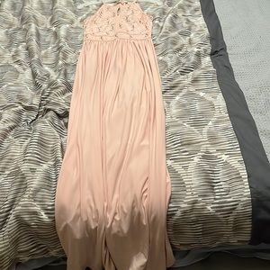 Morgan & Co. 1 PC Blush Pink Garment; Size 2 With Gold Low Heels